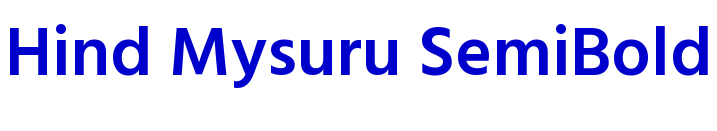 Hind Mysuru SemiBold フォント